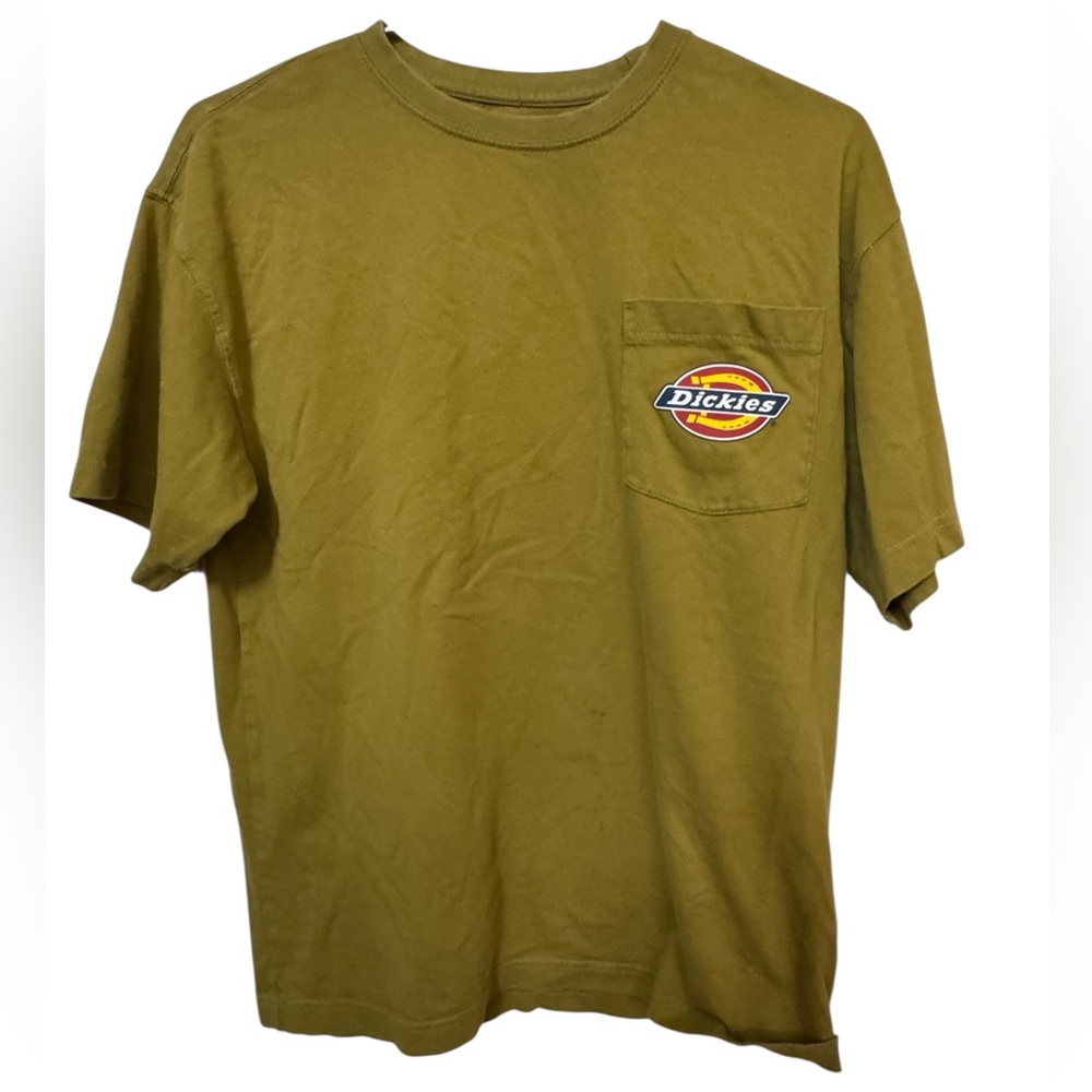 Dickies Men's Olive Green / Mustard Short Sleeve Pocket T-Shirt Men’s S